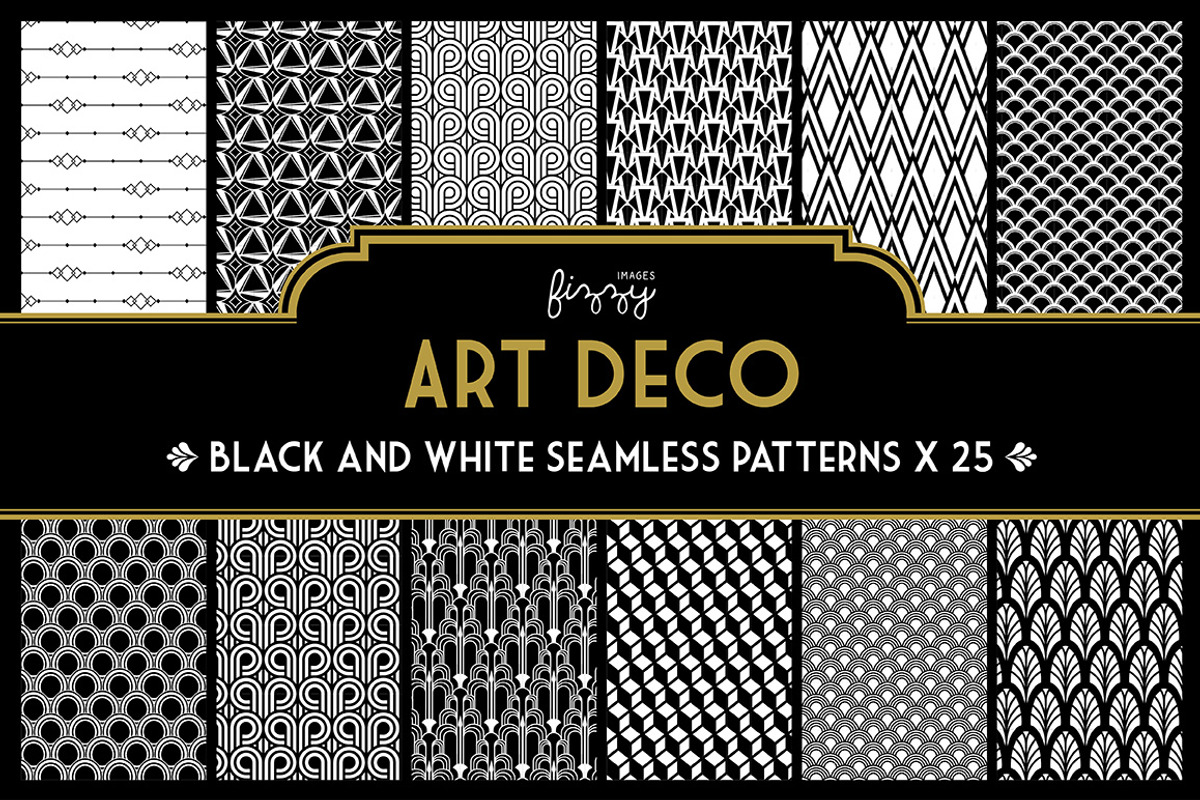 75 x Art Deco Black & White Bundle, a Pattern Graphic by Fizzy Images (Photo 2 of 4)