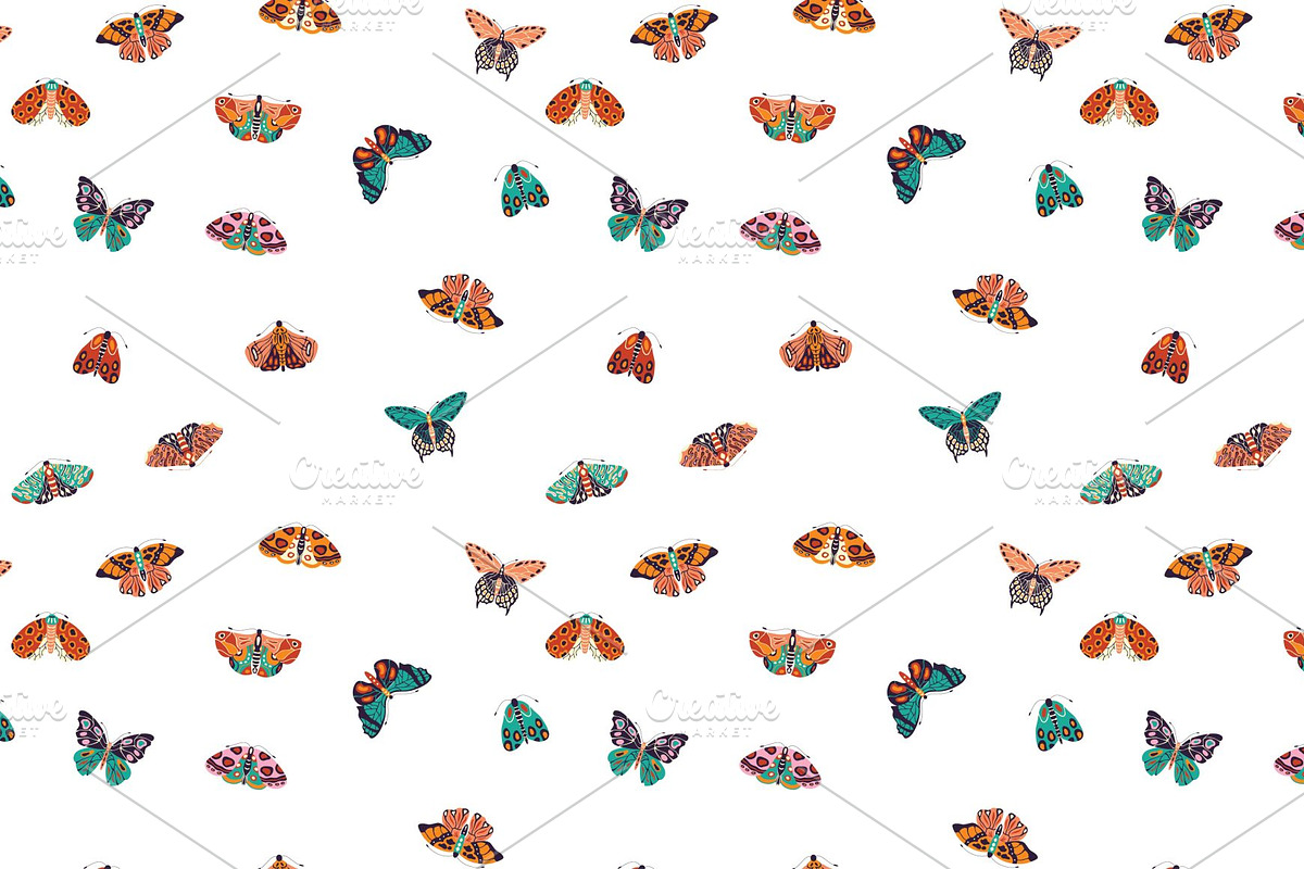 Spring Butterflies and Moths, a Pattern Graphic by Blue Lela Design (Photo 5 of 8)