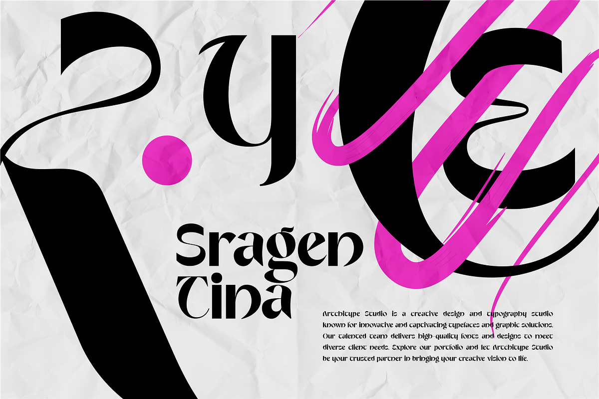 Sragentina - Unique Typeface, a Sans Serif Font by Artchitype Studio (Photo 4 of 10)