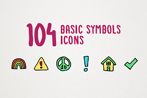 Basic Symbols Icons Clipart Set