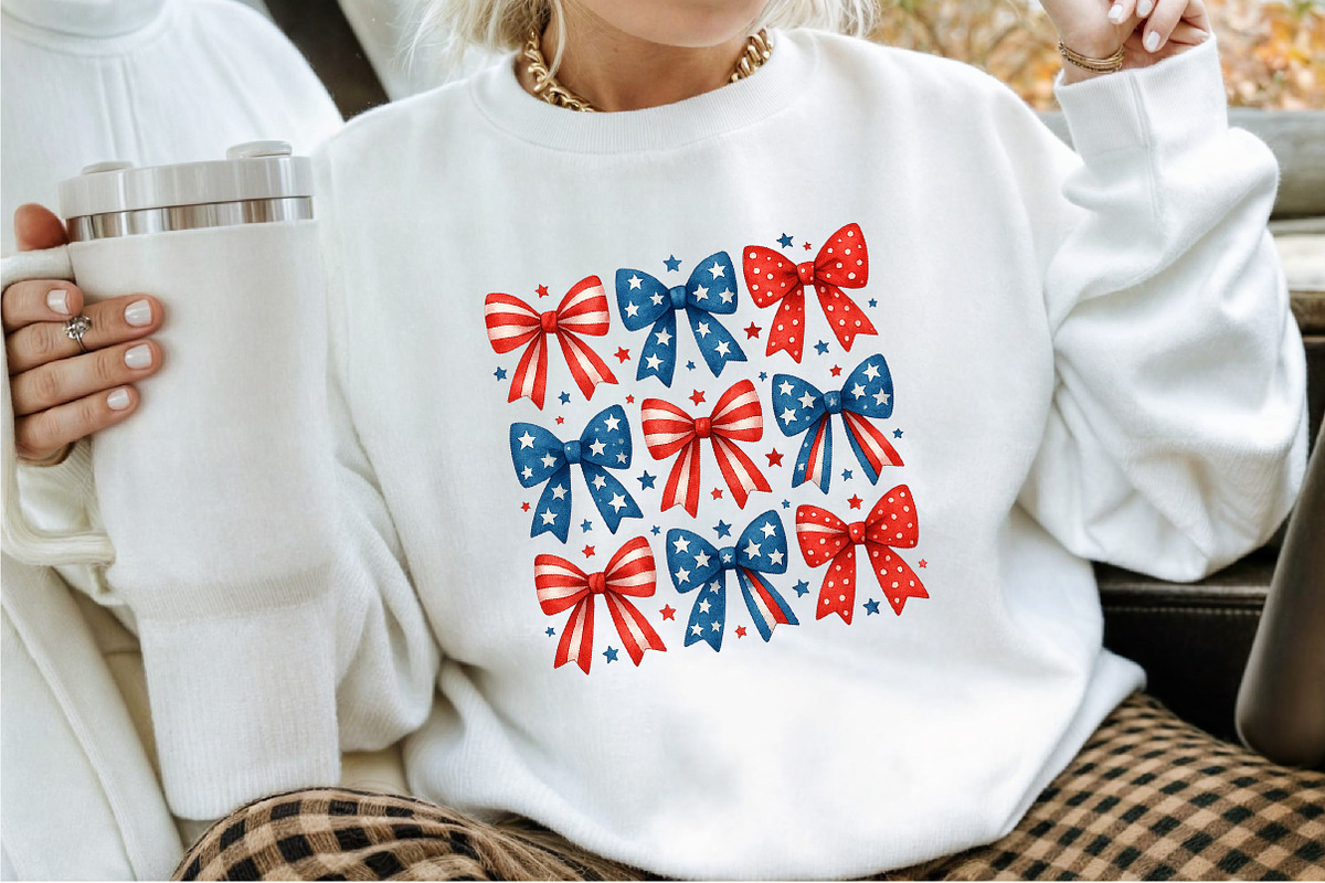 Patriotic Bows Transparent PNG Clipa, an Illustration by Sublimation Artist (Photo 2 of 9)