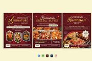 Lux Red Ramadan Restaurant Promotion, a Social Media Template by Jiwstudio (Thumbnail 3 of 4)