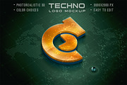 Techno Logo Mockup, a Product Mockup by g design (Thumbnail 3 of 4)