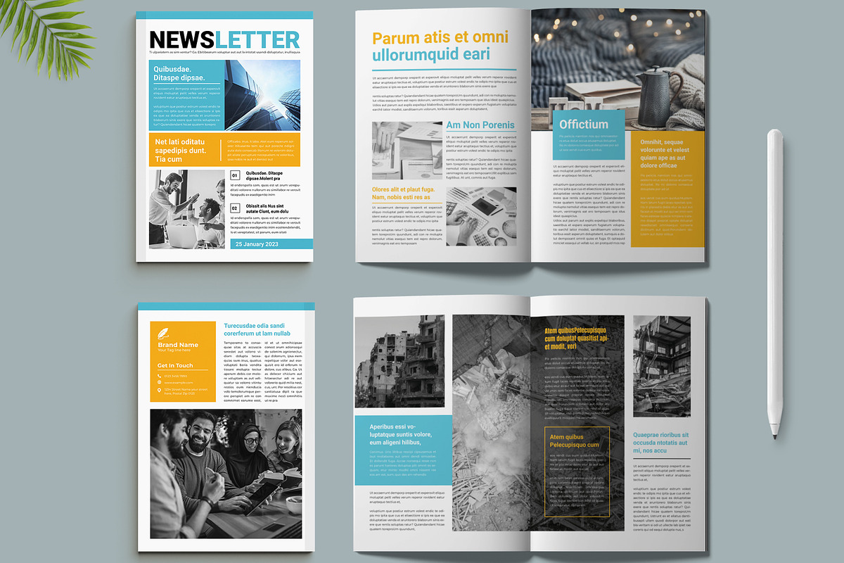 News Letter Design Template, a Magazine Template by MightyDesign (Photo 1 of 6)
