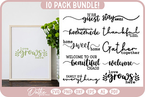 House and Home Quotes 10 Design Pack