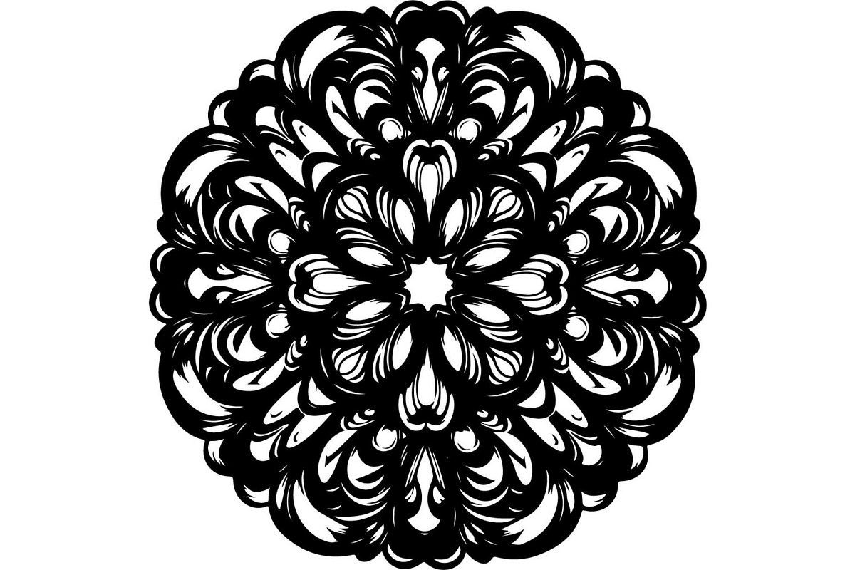 Minimal Black Lotus Mandala, a Decorative Illustration by Designer_Momina (Photo 13 of 21)