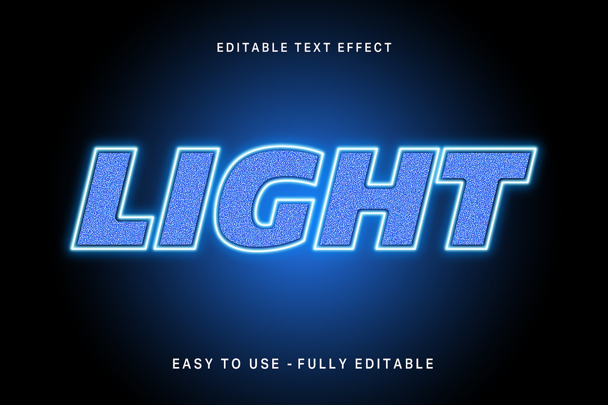 Neon Glitter Glow Text Effect