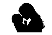50 Mother and Baby Love Silhouette S, an Illustration by Designs_River (Thumbnail 10 of 51)