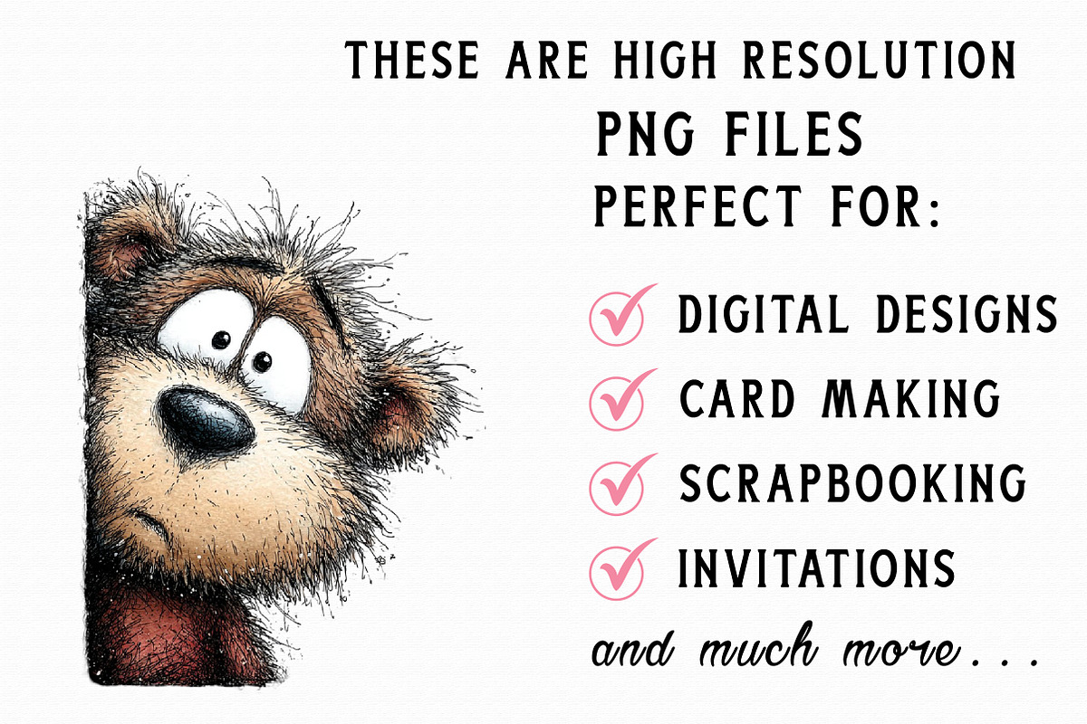 Funny Peeking Bear Clipart, an Illustration by Libby Wishes (Photo 6 of 6)