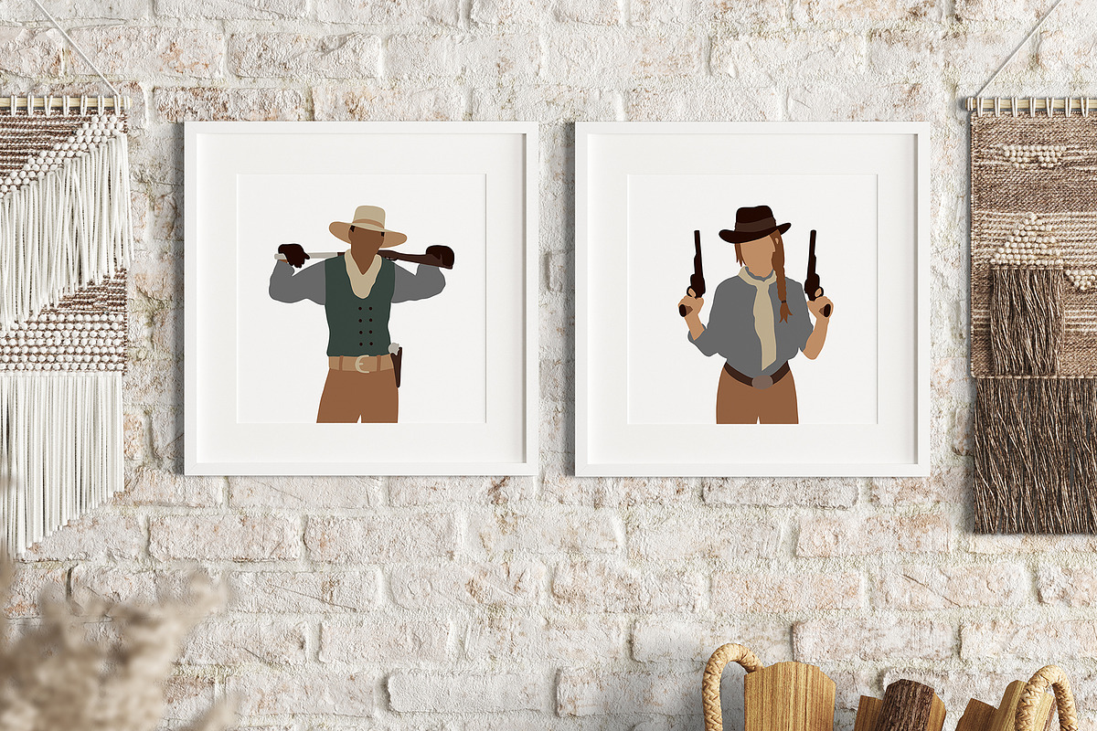 Abstract cowboy clipart, a Person Illustration by ApetekMarket (Photo 5 of 8)