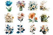 Spring Floral Clipart, an Illustration by DreamArtGraphic (Thumbnail 2 of 4)