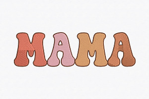 Mama Embroidery Design, an Illustration by CraftArtStudio