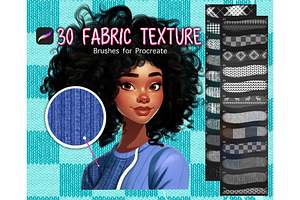 Procreate fabric texture brushes