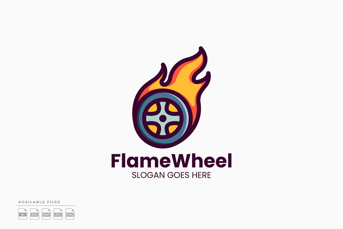 Flame Wheel Logo, a Branding & Logo Template by Zeer Graphic