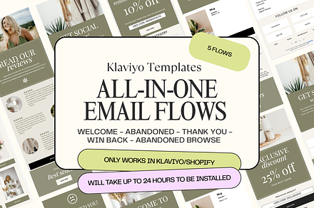 Klaviyo Green Email Flow Templates