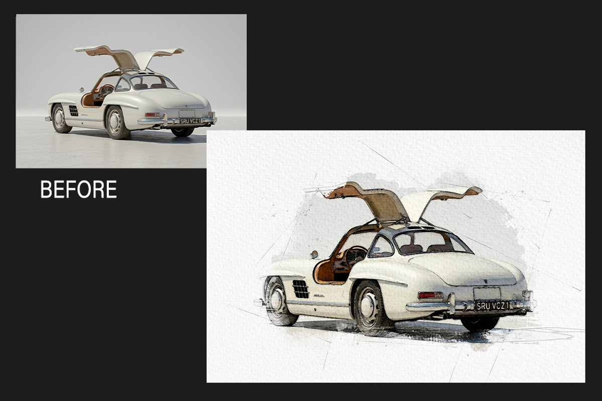 Ultimate Watercolor Car Photo Effect, an Action Add-On by 3d_model_tifotizi (Photo 5 of 7)