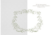 Autumn Botanical Sage Green Set, a Seasonal Illustration by AlenaVlasko stock Market (Thumbnail 2 of 7)