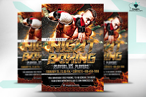 Night Boxing Flyer Template