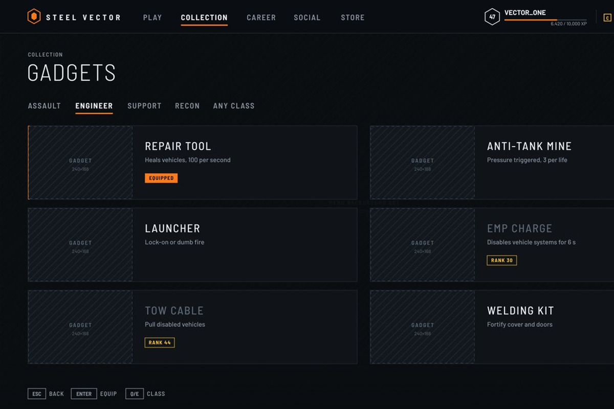 Military FPS Game 100 Screens, an UI Kit Template by pawellpi (Photo 73 of 116)