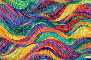 Seamless abstract pattern featuring flowing waves of various colors including r, a Pattern Graphic by Textures & Backgrounds