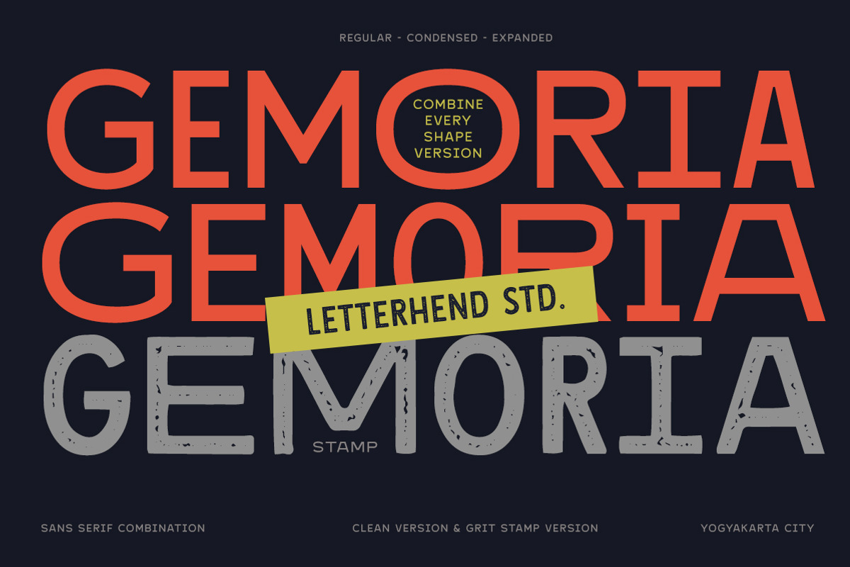 Gemoria Sans Serif Combination, a Sans Serif Font by Letterhend Studio (Photo 1 of 11)