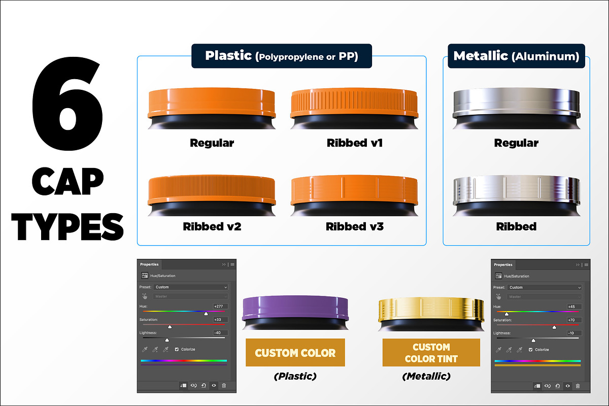 2lb Whey Protein Jar Mockup C1-Pro, a Packaging Mockup by Design Warlord (Photo 4 of 16)