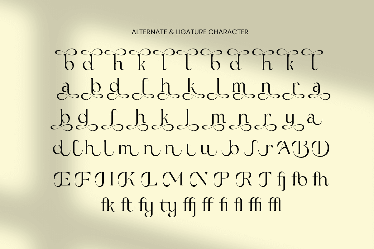 Bulgaria Modern Unique Swash Luxury, a Serif Font by Sensatype (Photo 9 of 12)