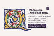 Ptolemei Colored drop caps font, a Blackletter Font by kaer_shop (Thumbnail 3 of 12)