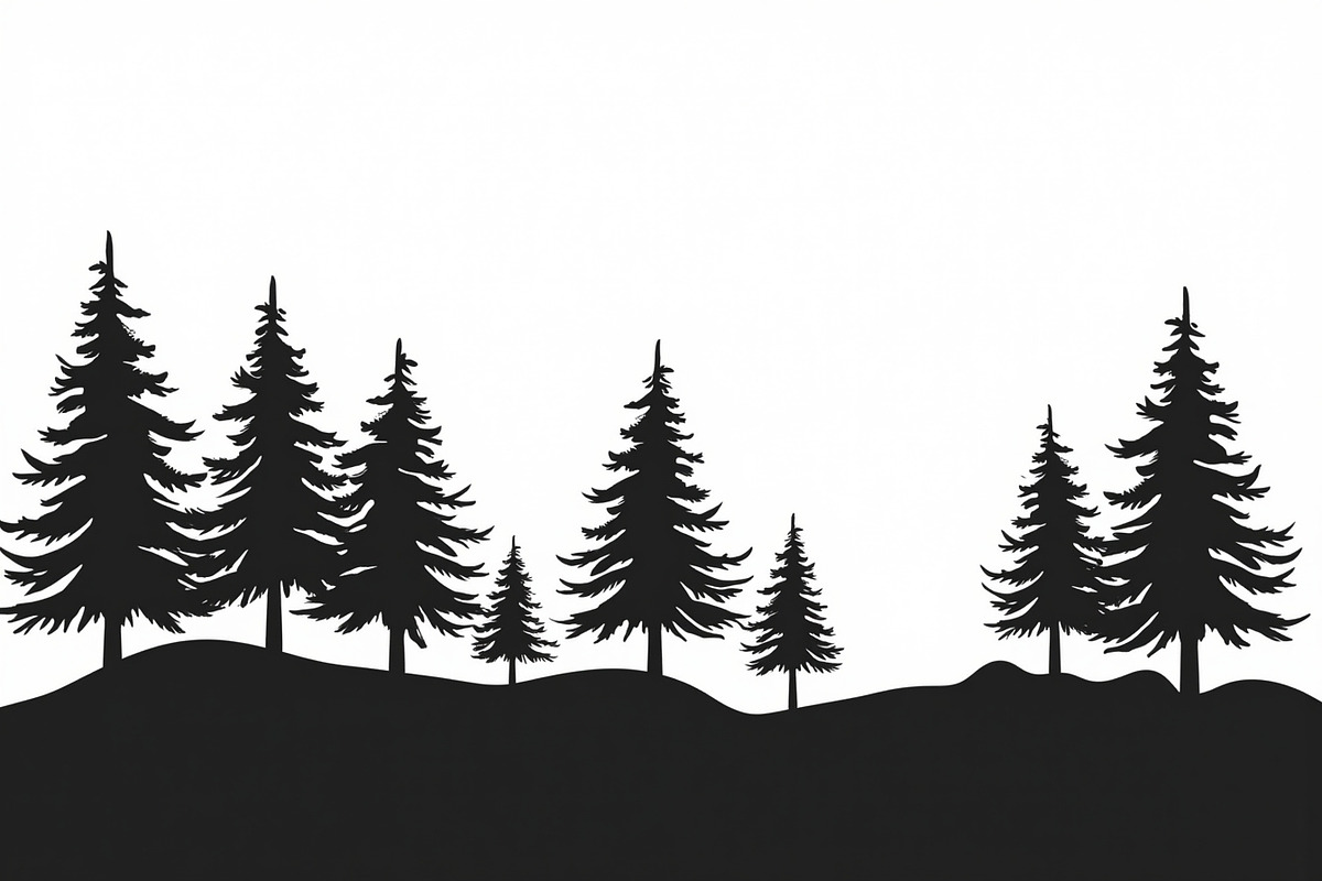 Pine Forest Silhouette Bundle, an Object Graphic by balal (Photo 15 of 16)