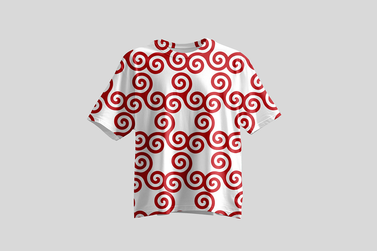 Seamless Pattern Red Spirals, a Pattern Graphic by Viktorijareut (Photo 4 of 5)
