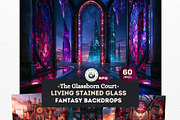 Glassborn Court Stained Backdrops, a Background Graphic by ThatsDesignArt (Thumbnail 1 of 15)