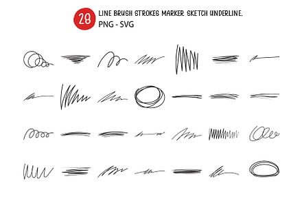 Line marker scribble underline.