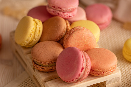 French almond meringue cookies, a Background Photo by Grafvision photography