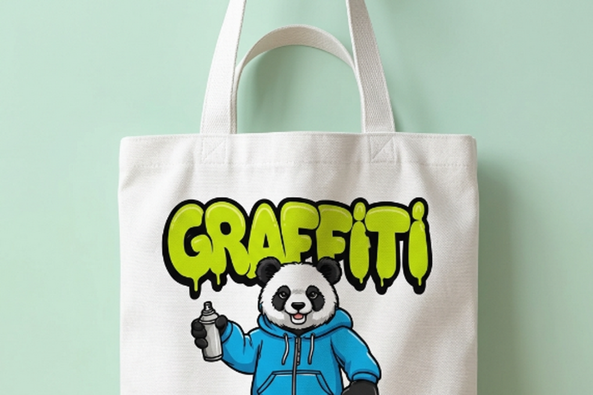 Graffiti Panda Spray Artist, a Shirt Mockup by Vector Stall (Photo 13 of 14)