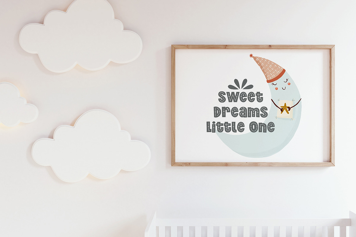 Moon and Stars Boho Nursery Clipart, an Illustration by Bridgett Stahlman Design (Photo 9 of 12)