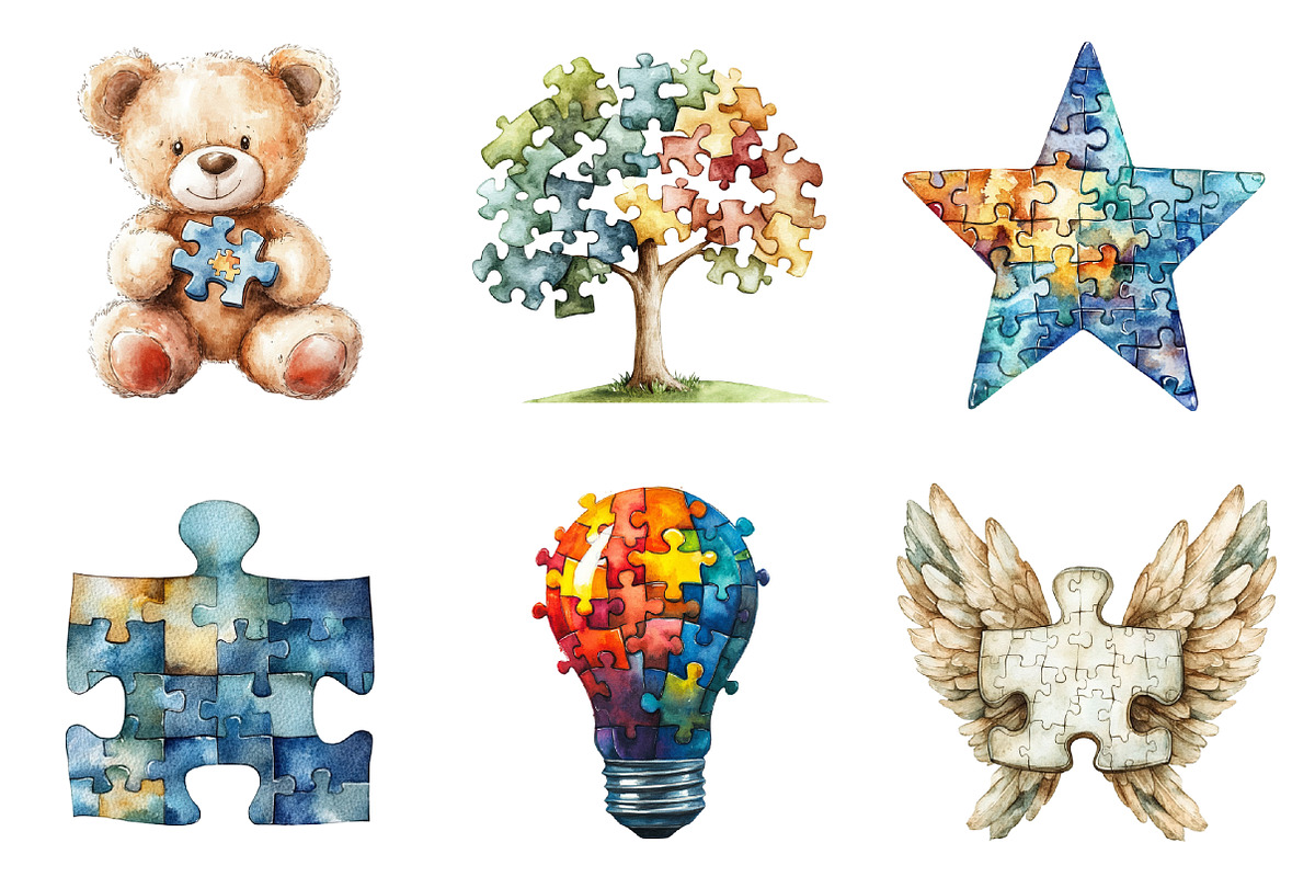 Autism Puzzle PNG, an Illustration by SinaCreation (Photo 2 of 5)