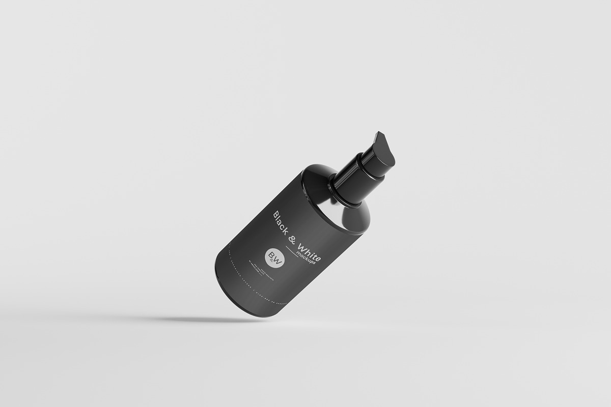 Black & White Mockups - Pump Bottles, a Packaging Mockup by pmvch (Photo 120 of 160)