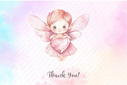 Watercolor Pink Woodland Fairy Clipa, an Illustration by Watercolor design (Thumbnail 7 of 12)