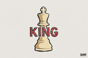 King PNG, Chess King T-Shirt, an Illustration by SharpMarketplace