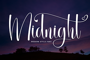 Midnight | Script Font, a Handwritten Font by Scratchones (Thumbnail 1 of 9)