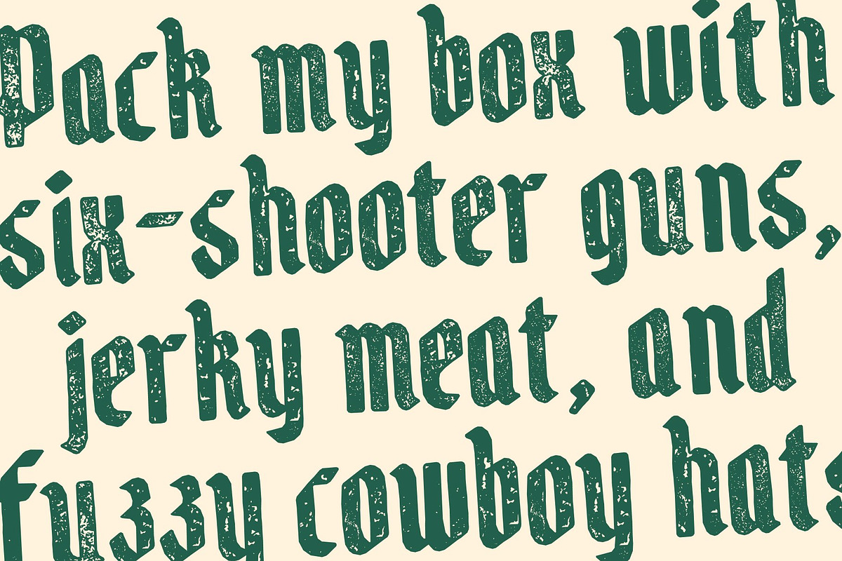 CS Brine Stamp, a Blackletter Font by Craft Supply Co. (Photo 6 of 8)