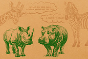 330 ZOO Animals vector illustrations, an Animal Illustration by Nocturnal Wolf (Thumbnail 5 of 18)