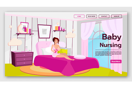Baby nursing landing page, a Landing Page Template by The img