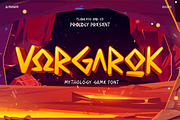 Vorgarok - Game Font, a Font by Flawless And Co (Thumbnail 1 of 10)