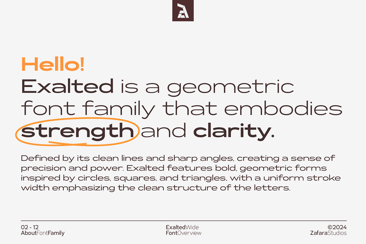 Exalted Wide, a Sans Serif Font by Zafara Studios (Photo 2 of 12)