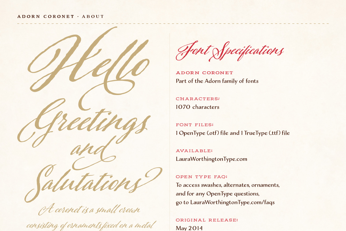 Adorn Collection, a Sans Serif Font by Laura Worthington (Photo 7 of 62)