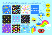 Seamless pattern Strange weather, a Pattern Graphic by Nataliia Toporovska (Thumbnail 1 of 6)