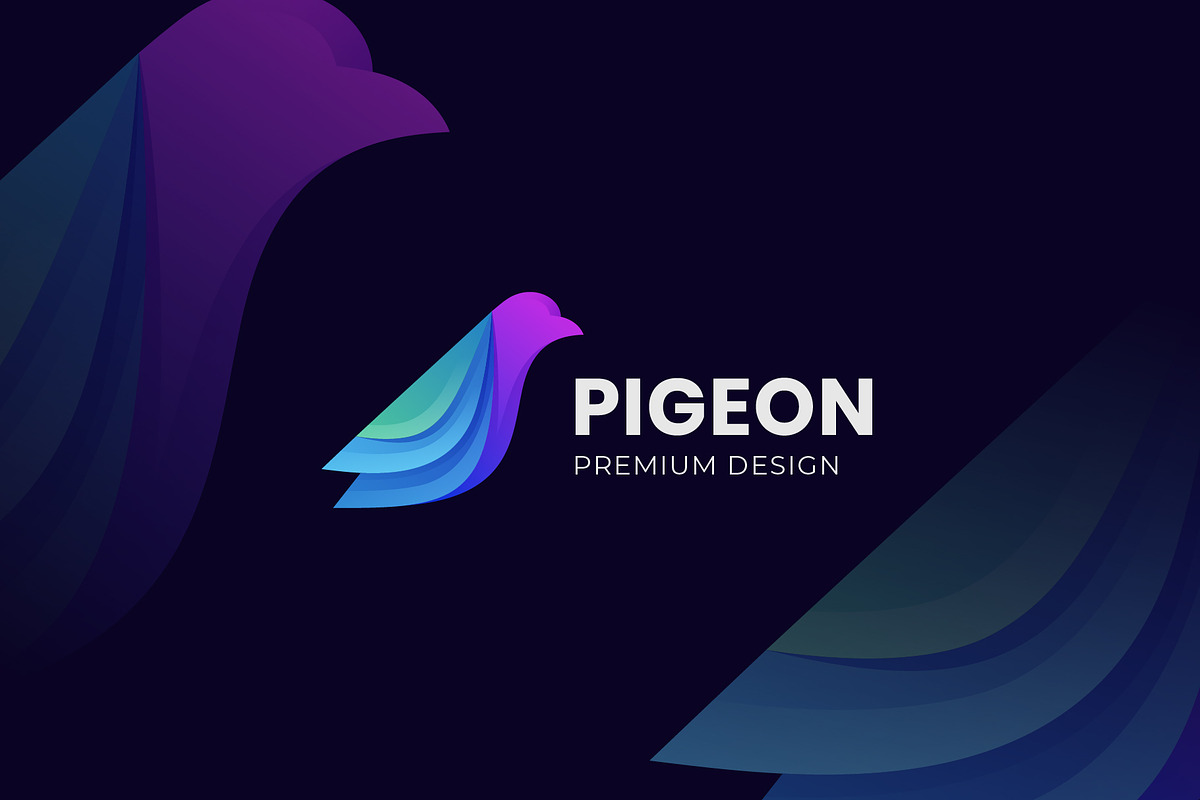 Pigeon Bird Gradient Logo, a Branding & Logo Template by Agung_cs