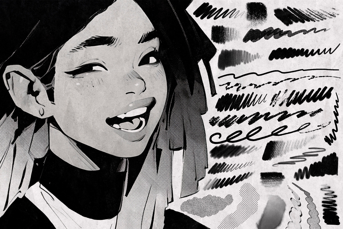 Anime Soft Style Procreate Brushes, a Brush Add-On by Nuclear Brushes (Photo 4 of 7)