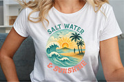 Retro Summer Salt Water and Sunshine, an Illustration by Sublimation Artist (Thumbnail 2 of 9)